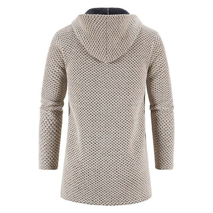 Stefan | Herren Winter Strickjacke mit Kapuze für Komfort