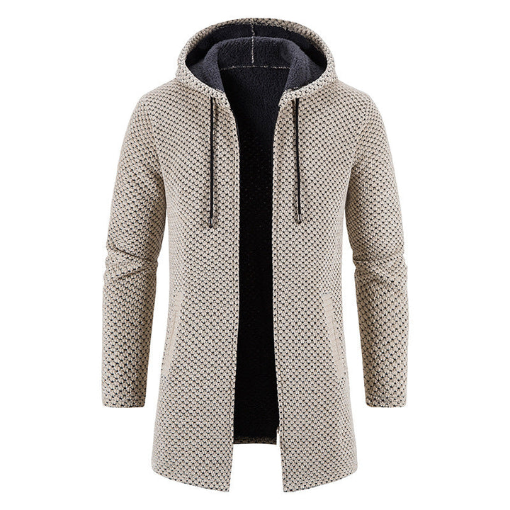 Stefan | Herren Winter Strickjacke mit Kapuze für Komfort