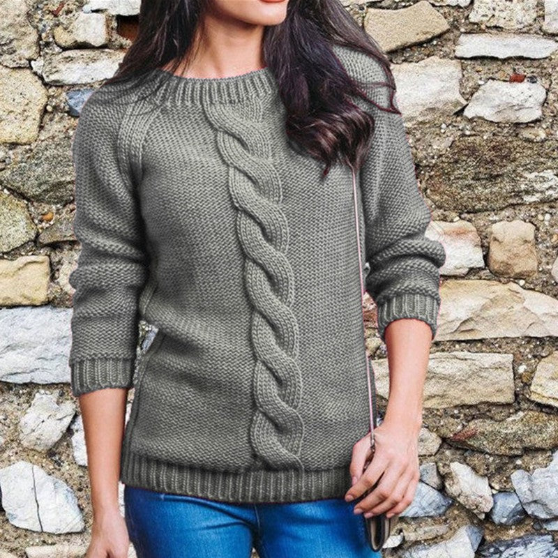 Eva | Damen Winter Zopfmusterpullover - Elle Zürich