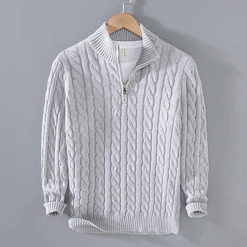 Sven | Bequemer Herren Winterpullover mit warmem Reißverschluss-Kragen - Elle Zürich
