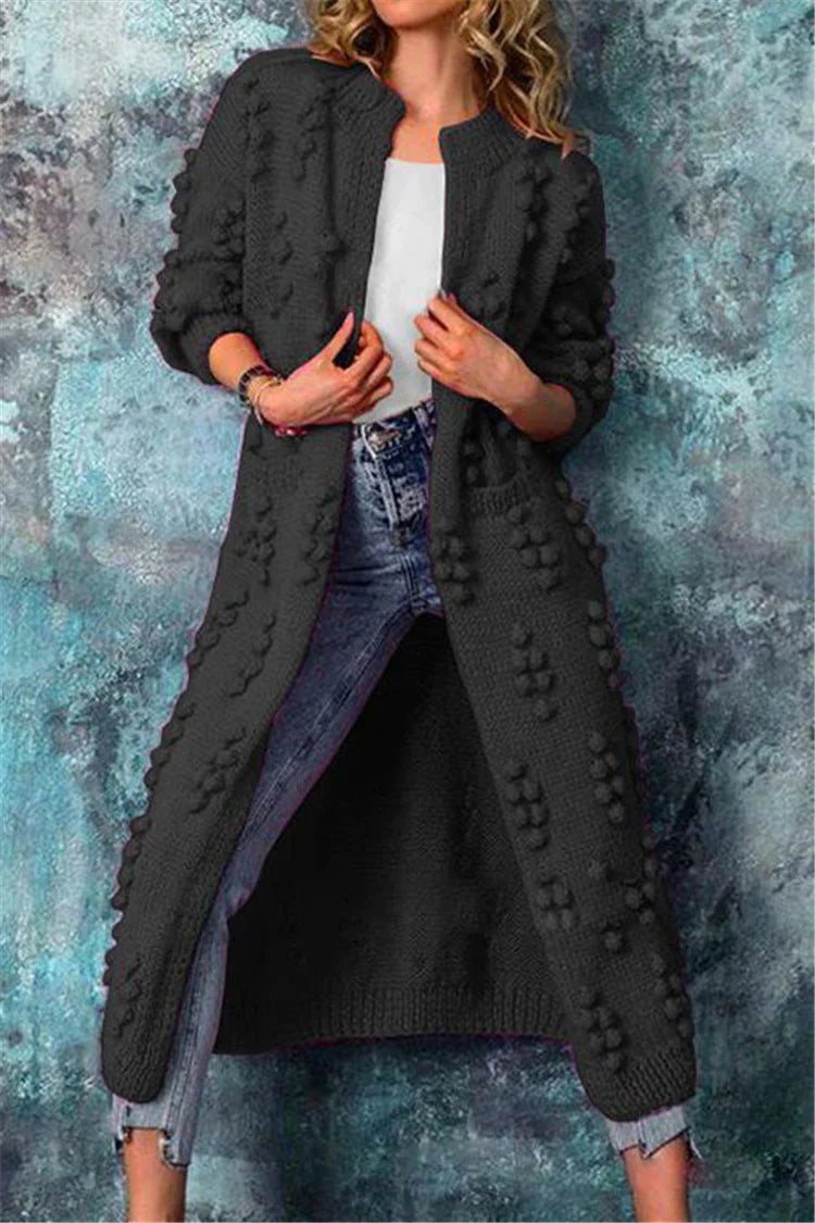 Emilia | Damen Chunky Strick Cardigan mit Knopf-Details - Elle Zürich