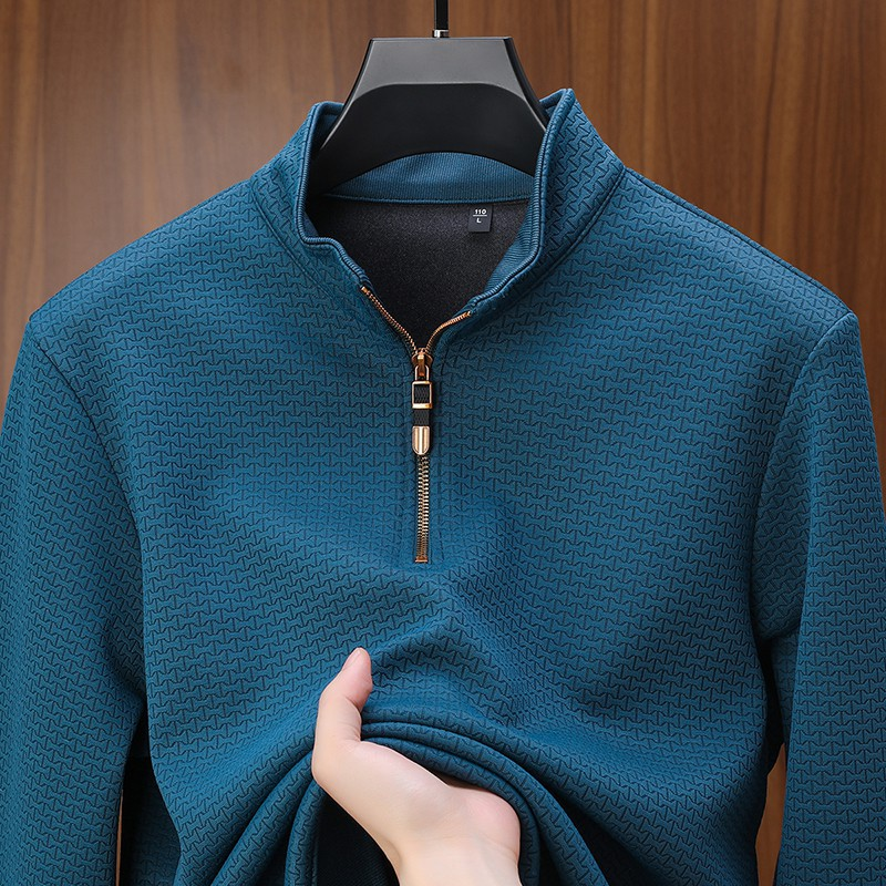 Thomas | Herren Winterpullover mit Halbzipper und Struktur - Elle Zürich