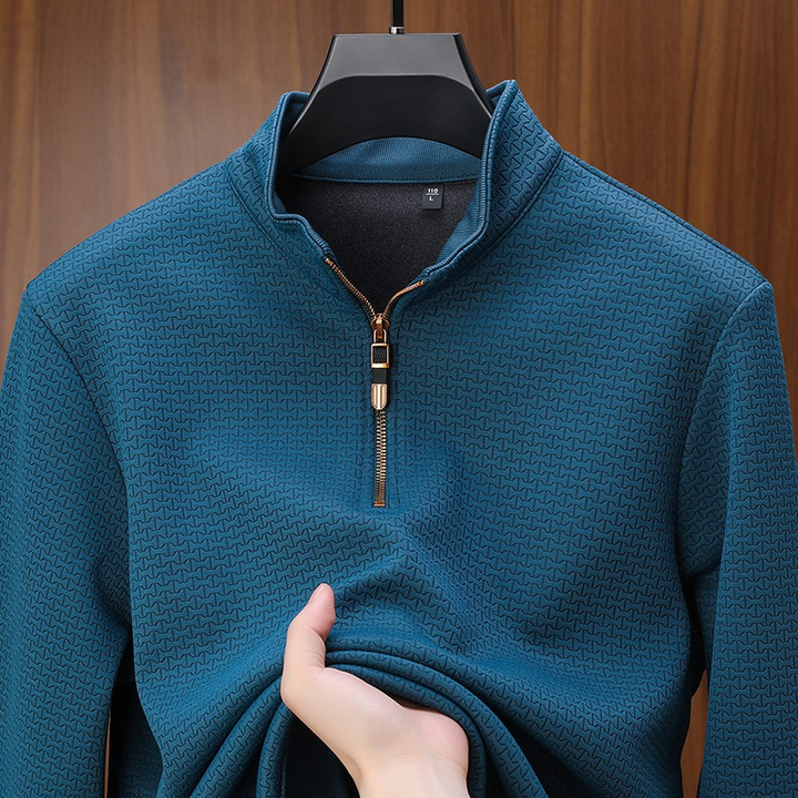 Thomas | Herren Winterpullover mit Halbzipper und Struktur - Elle Zürich