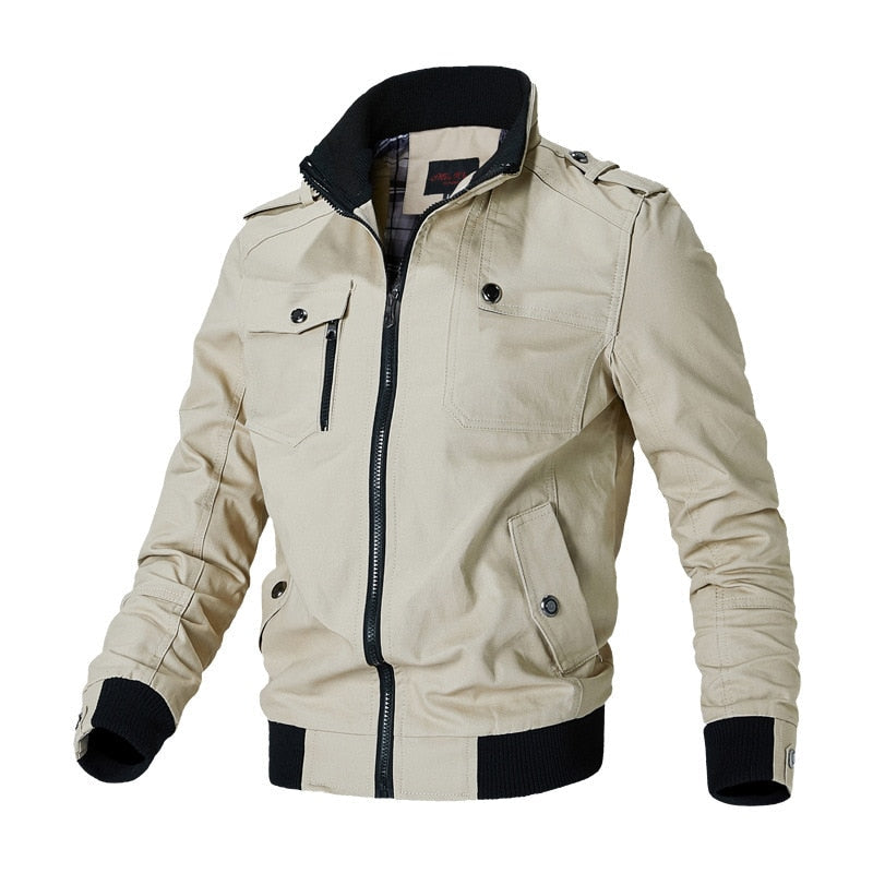 Oliver | Herren Winter Militär Reißverschlussjacke