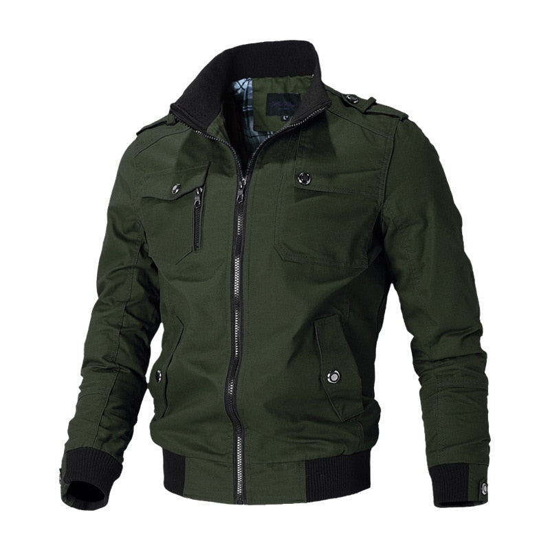 Oliver | Herren Winter Militär Reißverschlussjacke