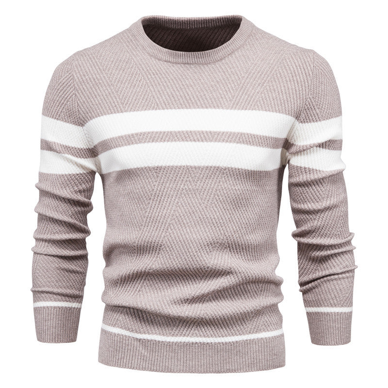 Roland | Stylischer Herren-Streifenpullover mit Rundhalsausschnitt - Elle Zürich