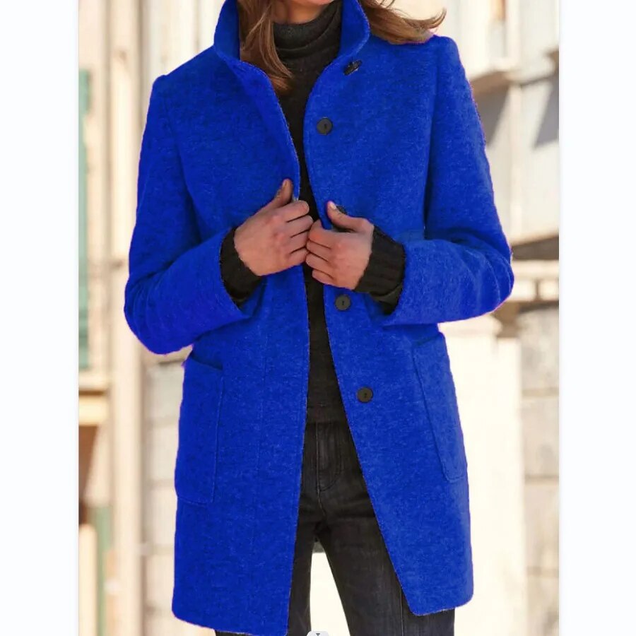 Katharina | Damen Eleganter Einreihiger Wintermantel - Elle Zürich