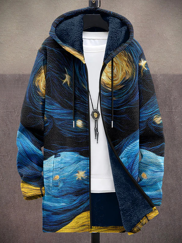Selina | Damen Strickjacke mit Sternennacht-Print