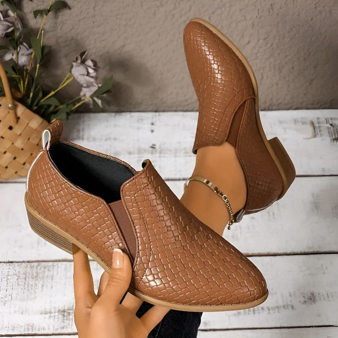 Alexia | Damen Bequeme Slip-On Schuhe mit Absatz