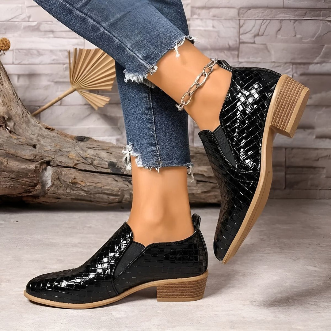 Alexia | Damen Bequeme Slip-On Schuhe mit Absatz