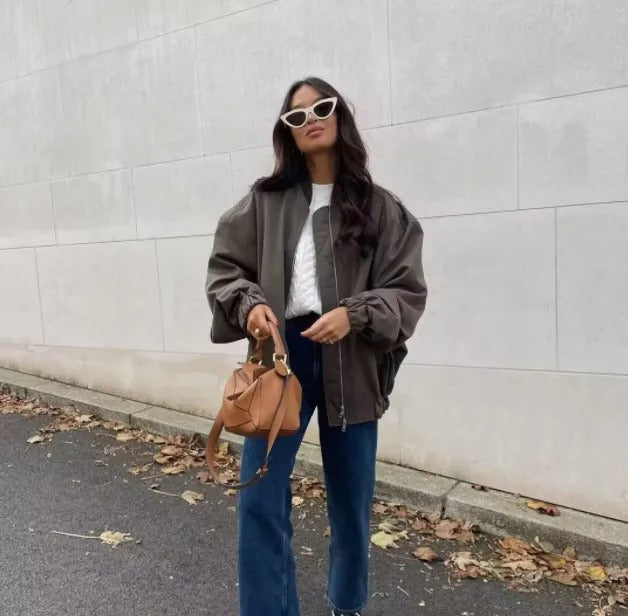Anke | Damen Winter Oversize Bomberjacke - Elle Zürich