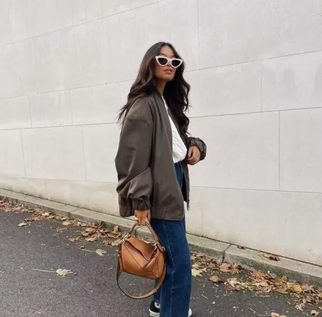 Anke | Damen Winter Oversize Bomberjacke - Elle Zürich