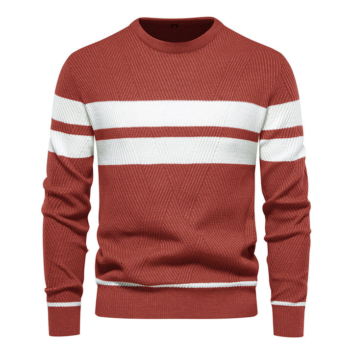 Roland | Stylischer Herren-Streifenpullover mit Rundhalsausschnitt - Elle Zürich