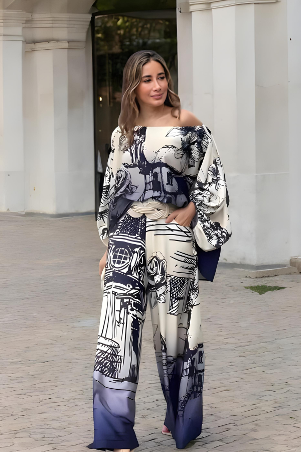 Karla | Stilvolles Elegantes Bedrucktes Set - Elle Zürich