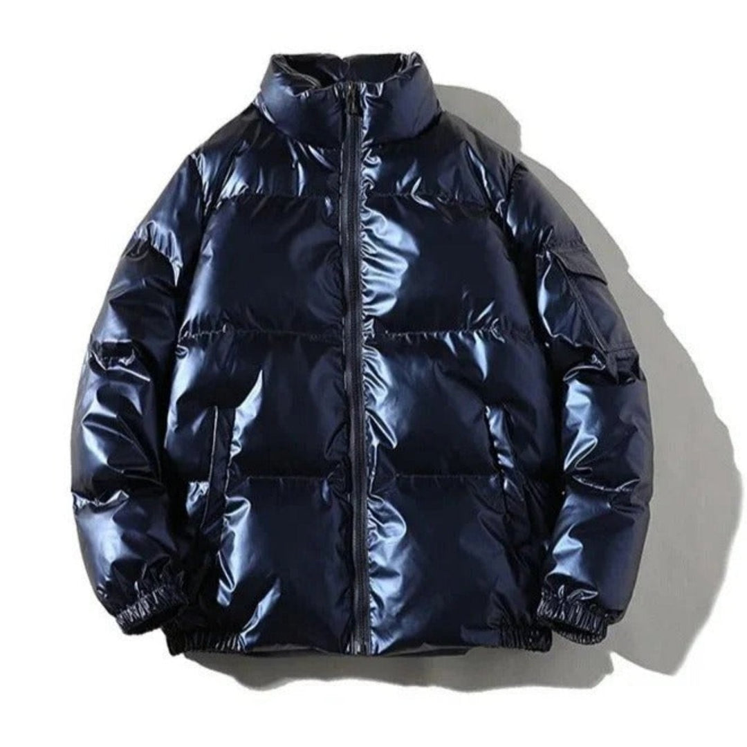 Armin | Herren Glänzende Pufferjacke Warmer Steppmantel