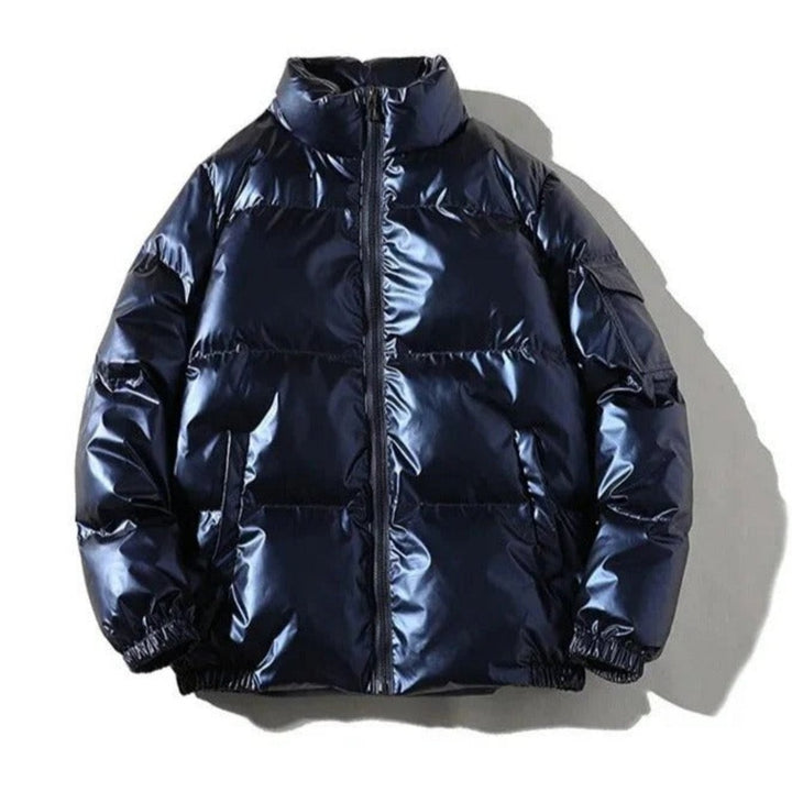 Armin | Herren Glänzende Pufferjacke Warmer Steppmantel