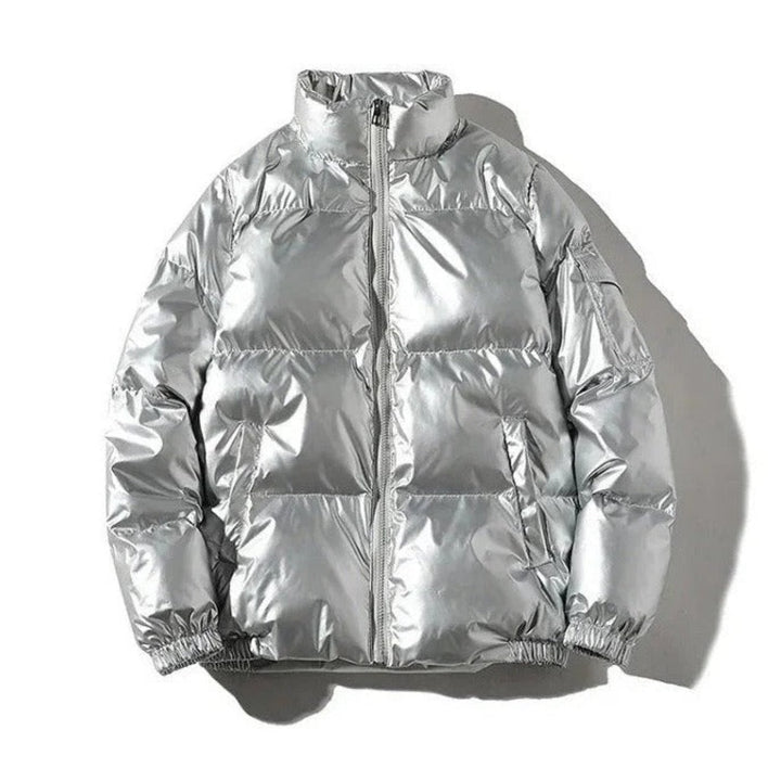 Armin | Herren Glänzende Pufferjacke Warmer Steppmantel