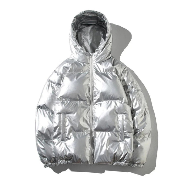 Armin | Herren Glänzende Pufferjacke Warmer Steppmantel