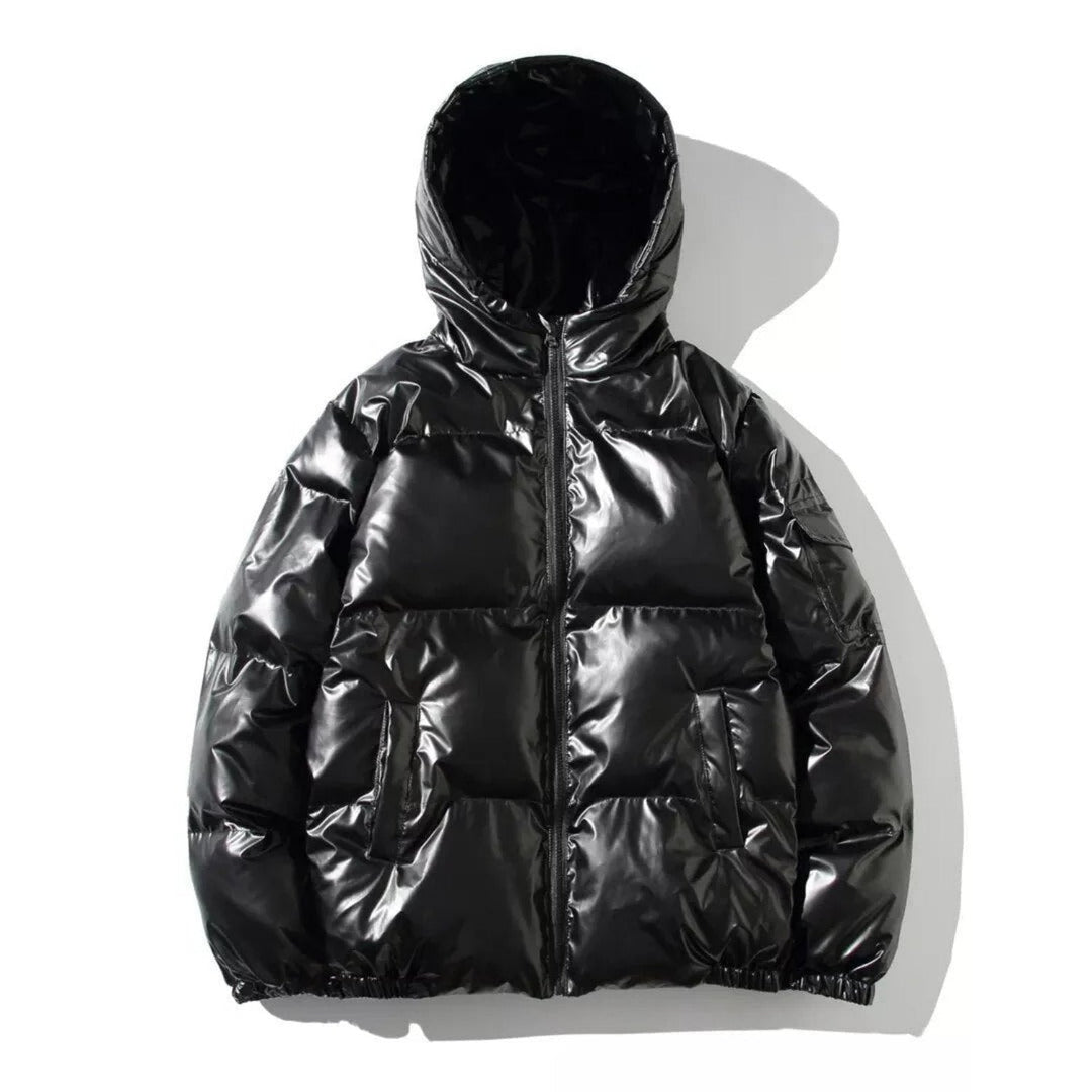 Armin | Herren Glänzende Pufferjacke Warmer Steppmantel
