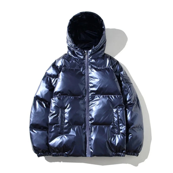 Armin | Herren Glänzende Pufferjacke Warmer Steppmantel