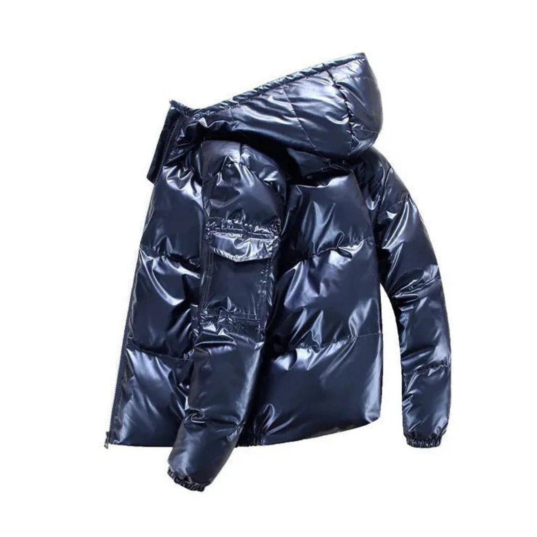 Armin | Herren Glänzende Pufferjacke Warmer Steppmantel