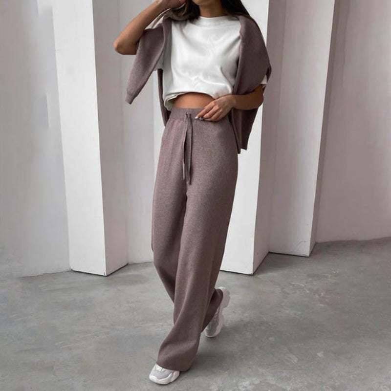 Karin | Damen Gemütliches Loungewear Set mit Hohem Kragen - Elle Zürich
