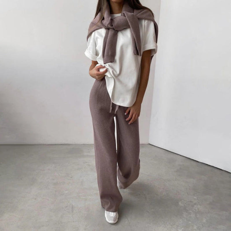 Karin | Damen Gemütliches Loungewear Set mit Hohem Kragen - Elle Zürich