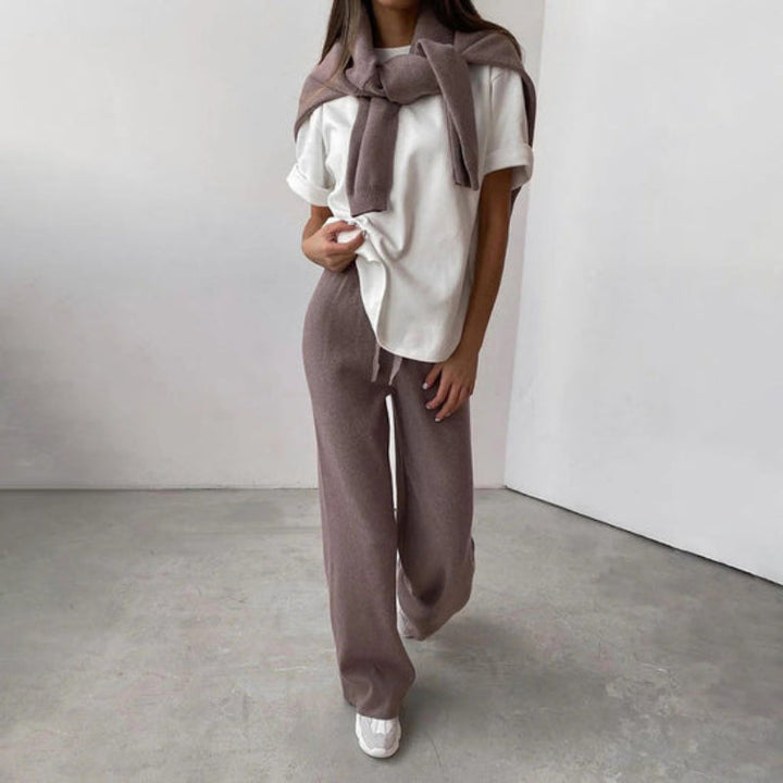 Karin | Damen Gemütliches Loungewear Set mit Hohem Kragen - Elle Zürich