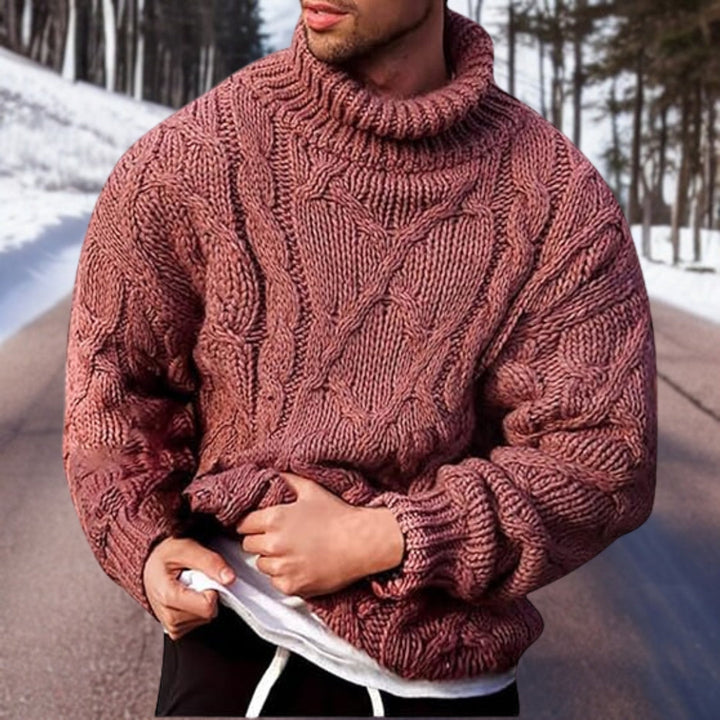 Daniel | Herren Rollkragenpullover mit grobem Zopfmuster - Elle Zürich