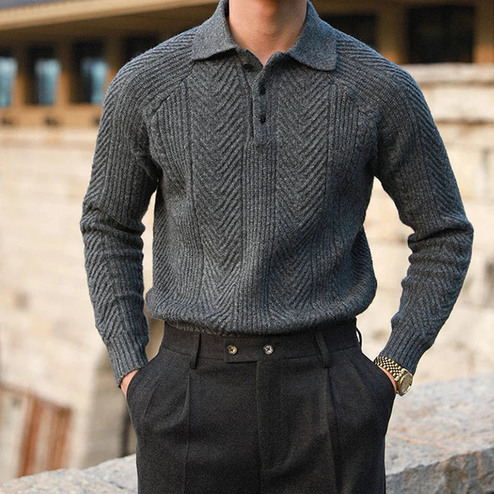 Bruno | Herren Polo Pullover mit Knopfkragen - Elle Zürich