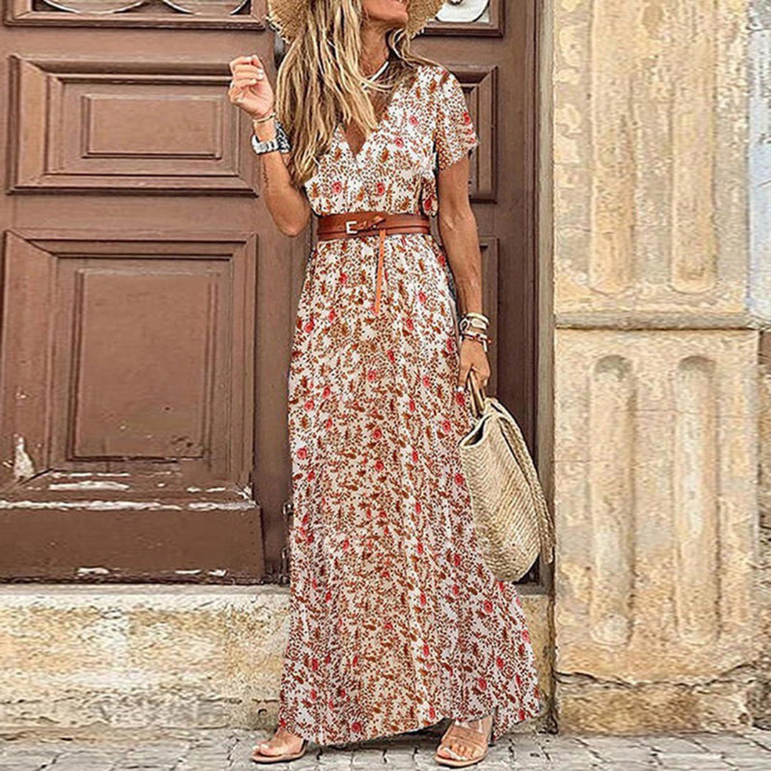Gabriela | Elegantes Maxikleid mit Hüftschlitz - Elle Zürich
