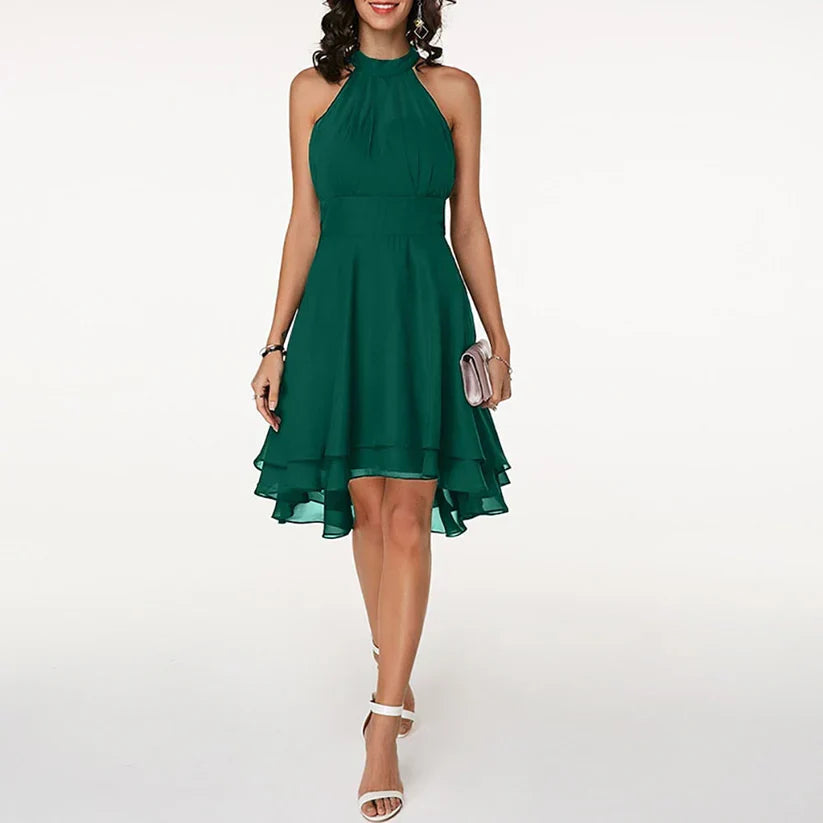 Katharina | Elegantes Neckholder-Kleid mit fließendem Schnitt
