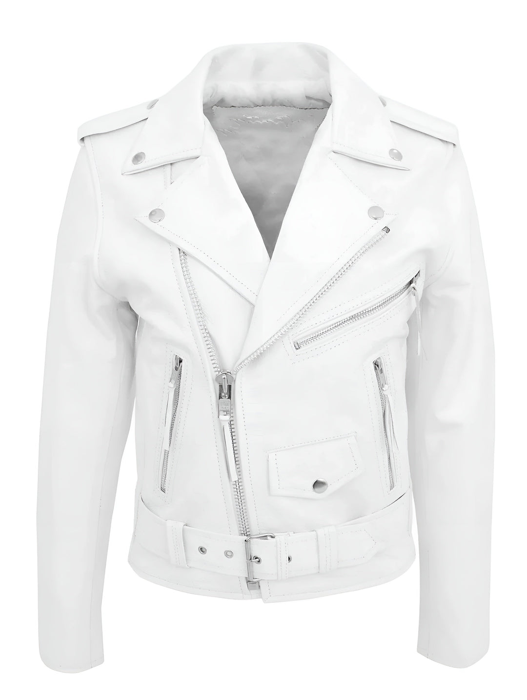 Austin | Herren Winter Leder-Bikerjacke mit Gürtel