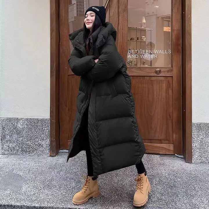 Christa | Damen Winter Steppmantel mit Kapuze - Elle Zürich
