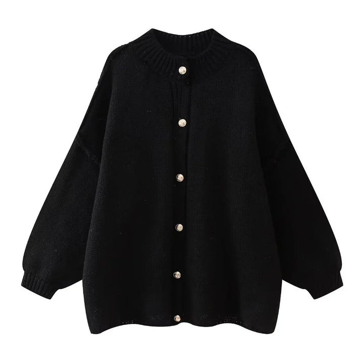 Edith | Damen Winter Strickjacke mit Knöpfen - Elle Zürich