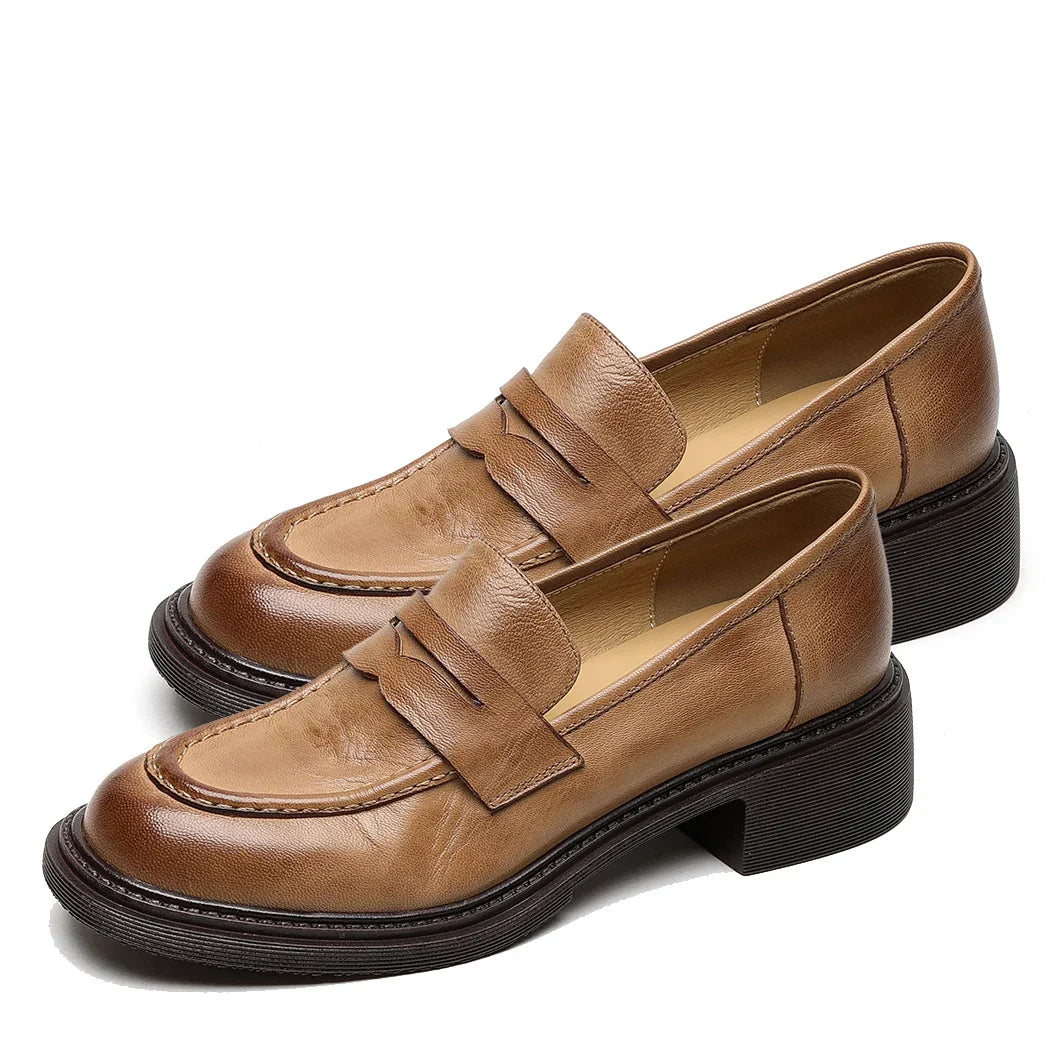 Barbara | Klassische Damen Leder T-Riemchen Schuhe