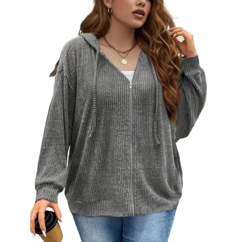 Theresa | Damen Winter-Hoodie-Jacke mit Reißverschluss - Elle Zürich