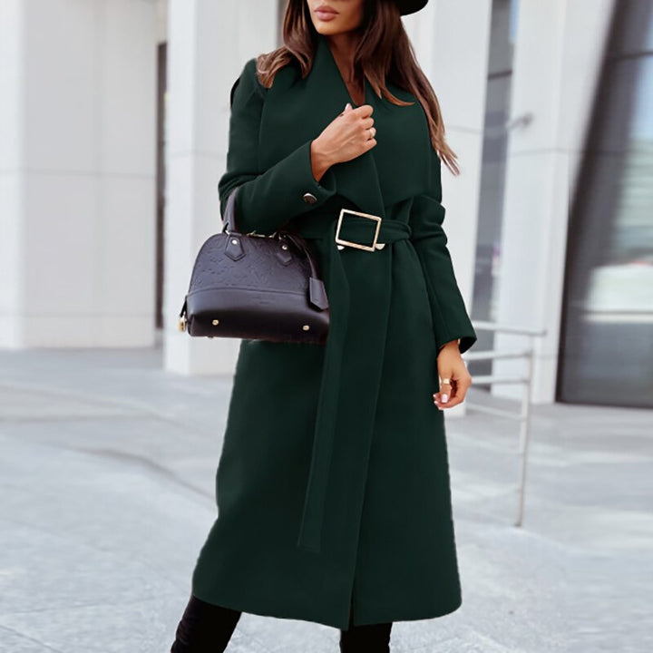 Alena - Elegante Wollen Jas Met Riem Voor Dames - Elle Zürich