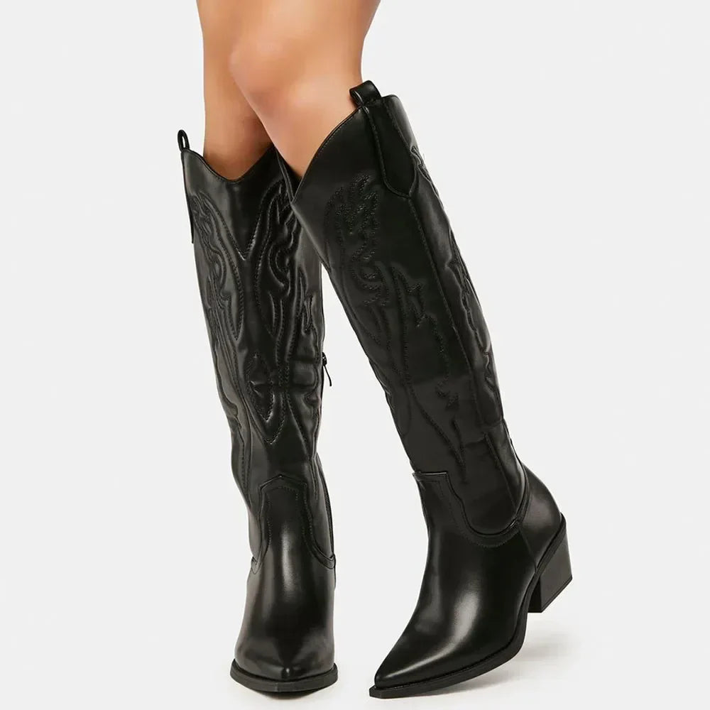 Helga | Damen Western Cowboy Stil Stiefel