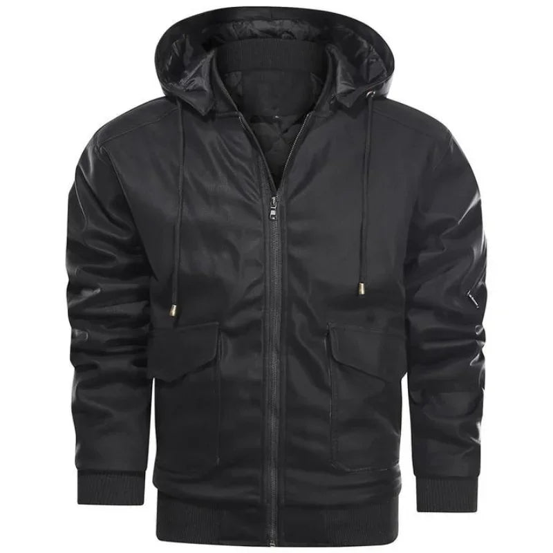 Roland | Herren Winter-Bomberjacke mit Kapuze und gestepptem Futter - Elle Zürich