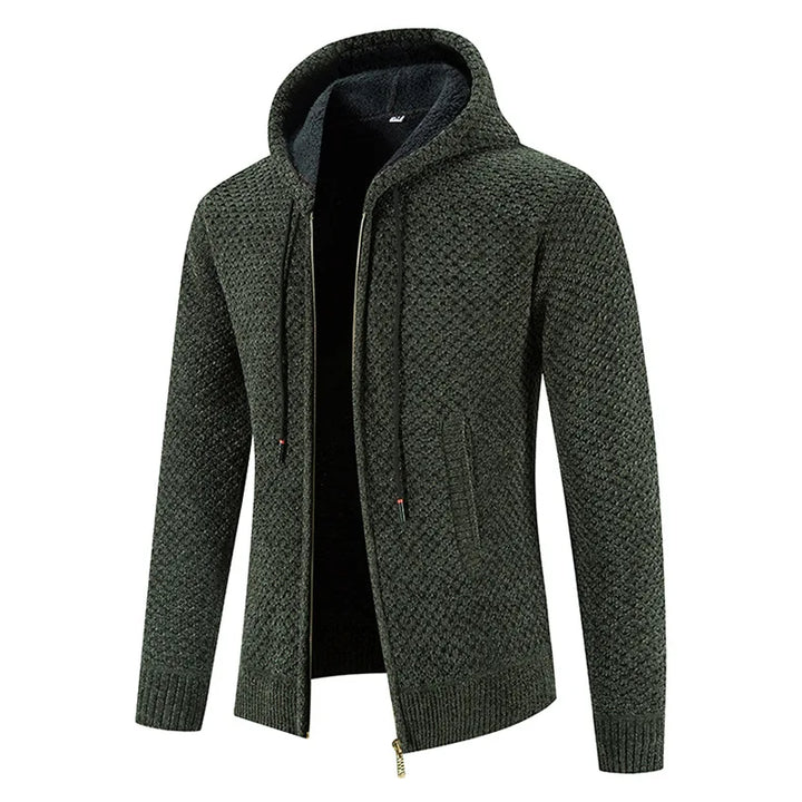 David | Herren Strick Kapuzenjacke mit Reißverschluss - Elle Zürich