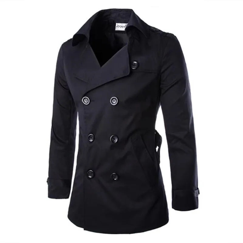 Dominic | Herren Zweireihiger Trenchcoat für den Herbst