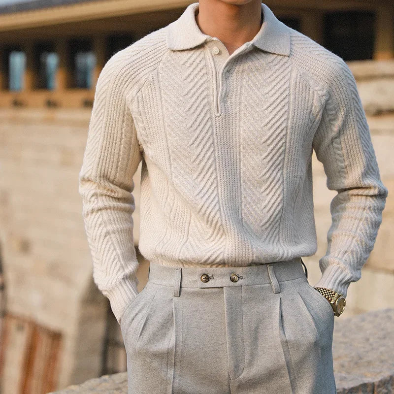 Bruno | Herren Polo Pullover mit Knopfkragen - Elle Zürich
