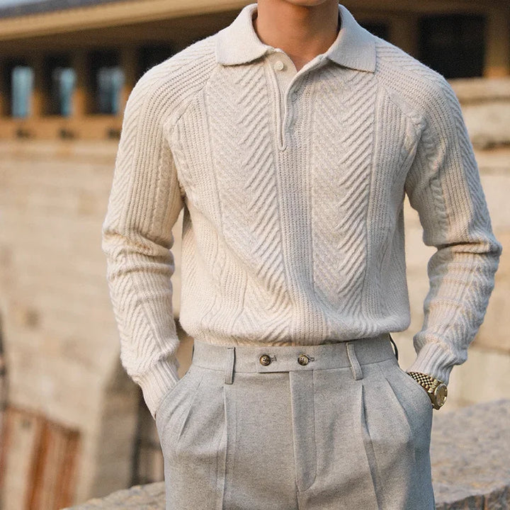 Bruno | Herren Polo Pullover mit Knopfkragen - Elle Zürich