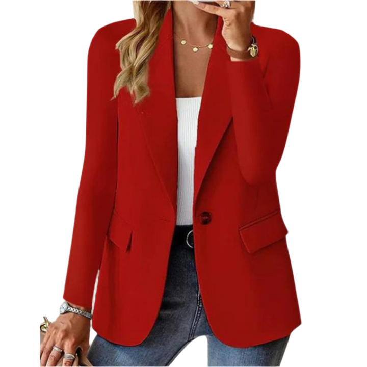 Sandra | Stilvoller Roter Freizeitblazer - Elle Zürich
