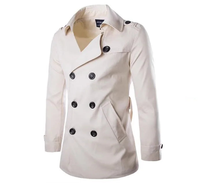 Dominic | Herren Zweireihiger Trenchcoat für den Herbst