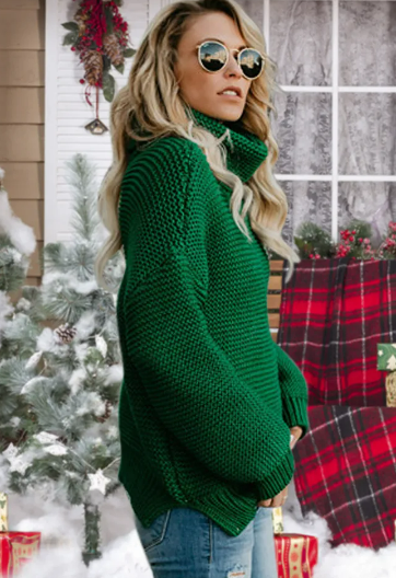 Veronika | Eleganter Grobstrick Rollkragenpullover für Damen - Elle Zürich