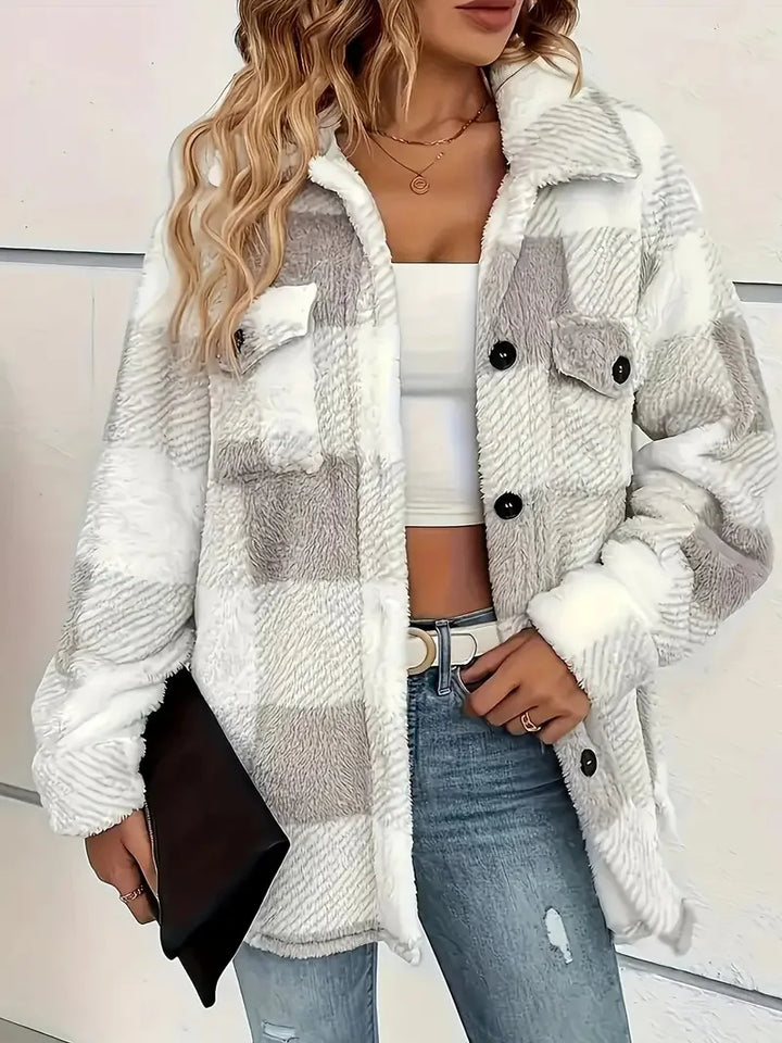 Helga | Damen Karierte Freizeit-Winterjacke - Elle Zürich