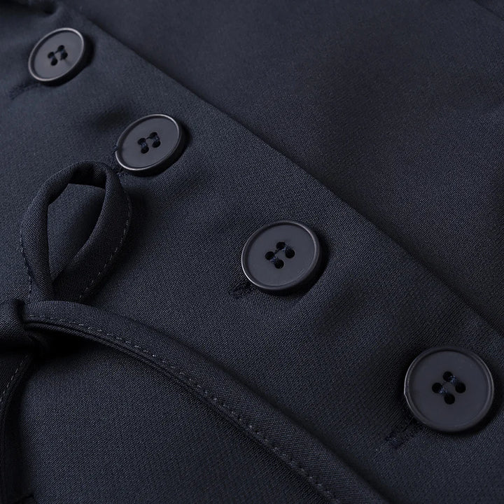 Sandra | Damen-Winterjacke mit Knöpfen und dekorativen Schleifen - Elle Zürich