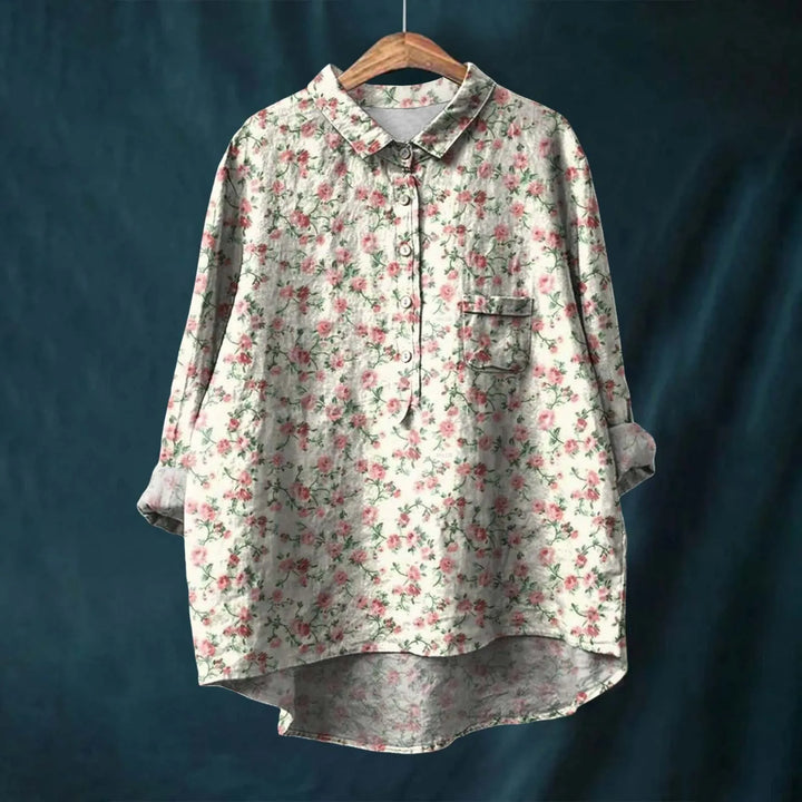 Kerstin | Retro-Blumenhemd mit Knöpfen - Elle Zürich